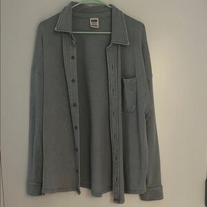 Victoria's Secret PINK Blue Gray Shacket